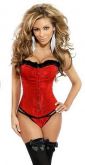 Corselet Vermelho com veludo preto